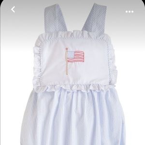 Little English Ava Flag seersucker bubble